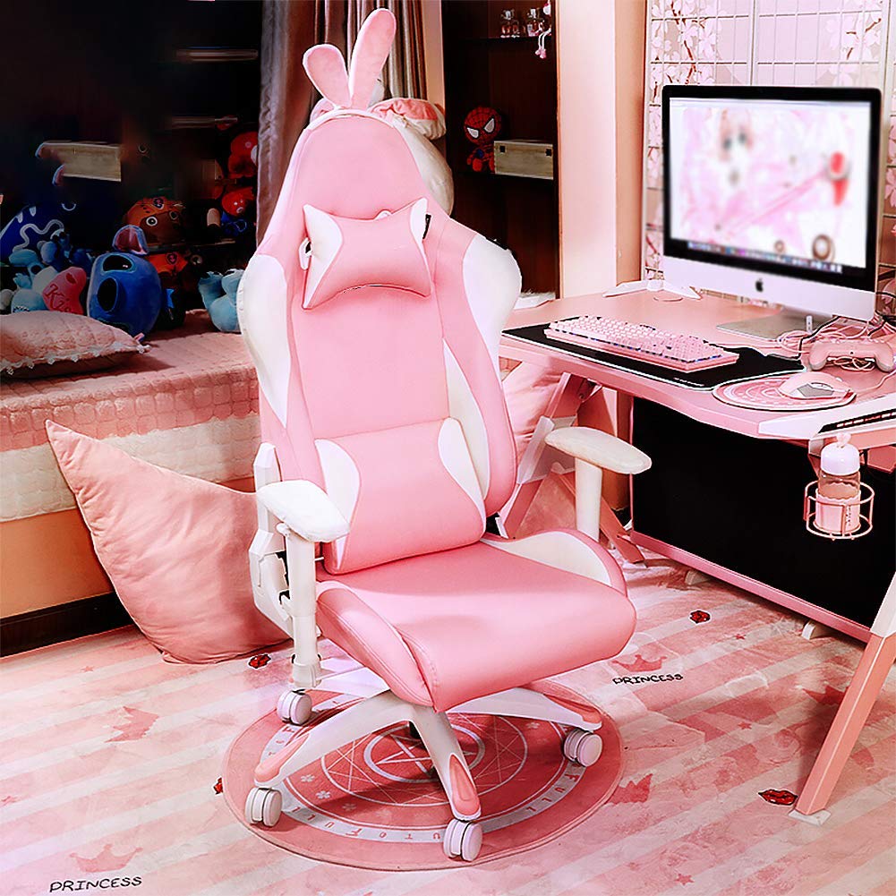 Amazon.co.jp: 調節可能なコンピューターピンクゲーミングチェア